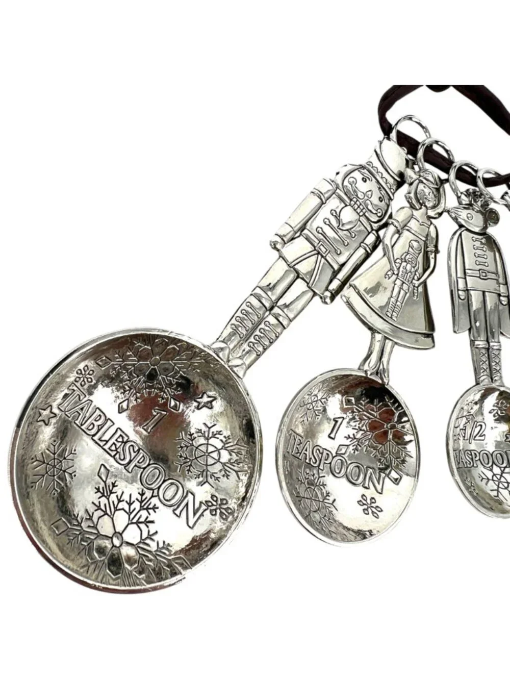 Ganz Christmas Nutcracker-Themed Measuring Spoons Set Snowflake Engraved